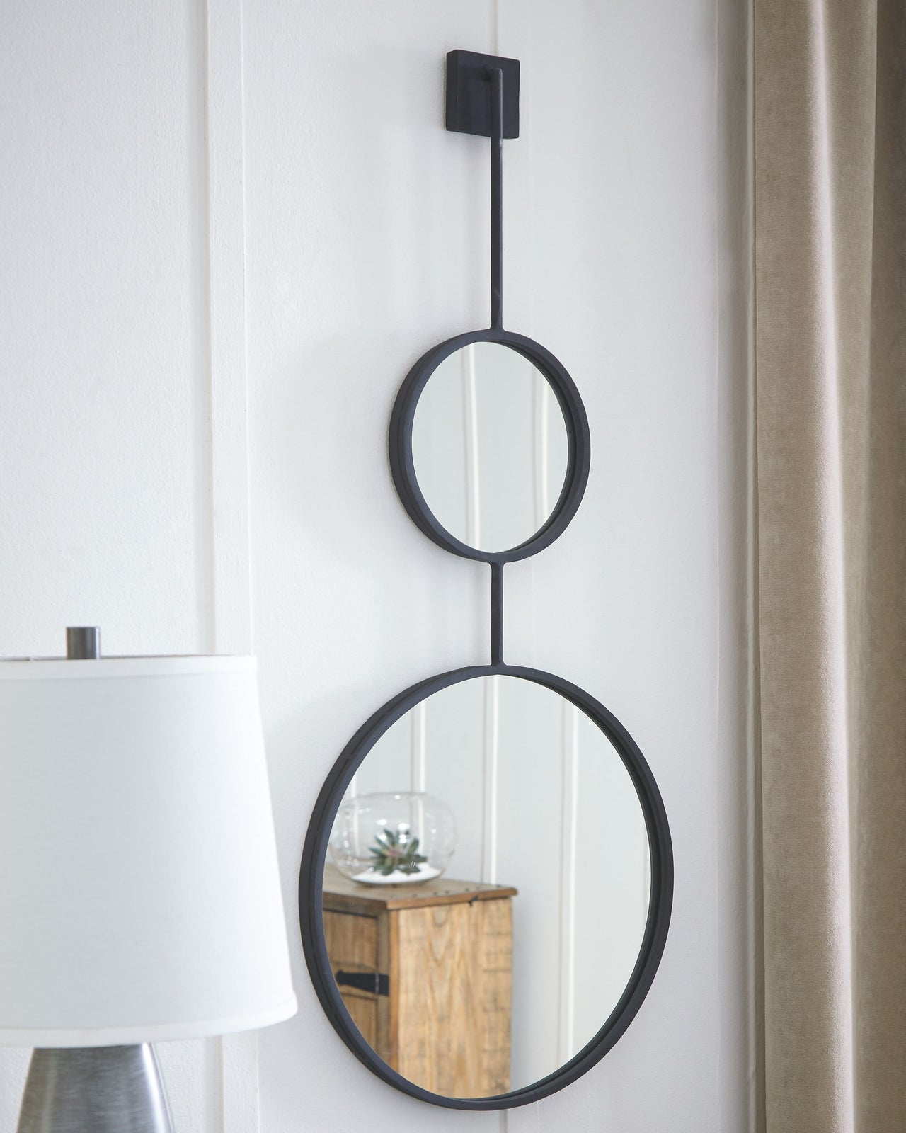 Brewer - Black - Accent Mirror - Tony's Home Furnishings