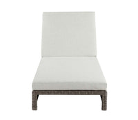 Salena - Patio Lounge Chair - Beige Fabric & Gray Finish - 8