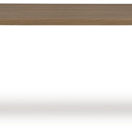 Serene Bay - Dark Brown - Rectangular Dining Table With Umbrella Option Signature Design by Ashley® 