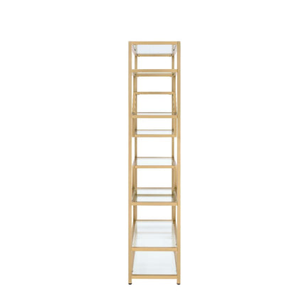 Lecanga- Bookshelf - Gold & Clear Glass ACME 