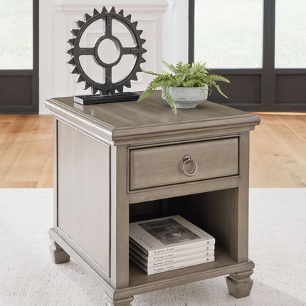 Lexorne - Gray - Rectangular End Table Signature Design by Ashley® 