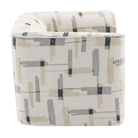 Darya - Chair With Swivel - Beige Pattern Fabric - Tony's Home Furnishings