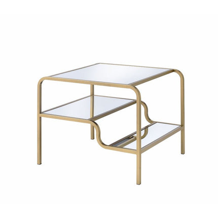 Astrid - End Table - Gold & Mirror ACME 