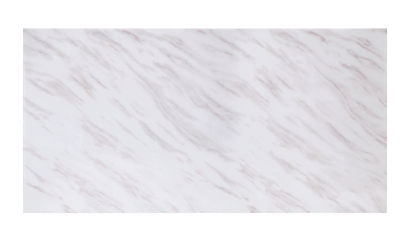 Zander - Dining Table - White Printed Faux Marble & Mirrored Silver Finish ACME 