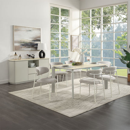 Ingram - Dining Table - Sintered Stone & Light Gray Finish ACME 