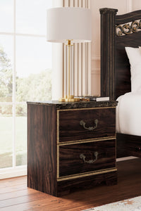 Glosmount - Two-tone - Two Drawer Night Stand Signature Design by Ashley® 