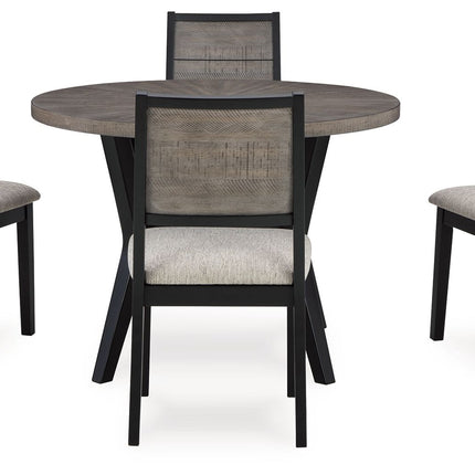 Corloda - Black / Gray - Round Drm Table Set (Set of 5) Signature Design by Ashley® 