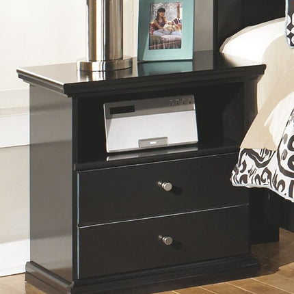 Maribel - Black - One Drawer Night Stand Ashley Furniture 