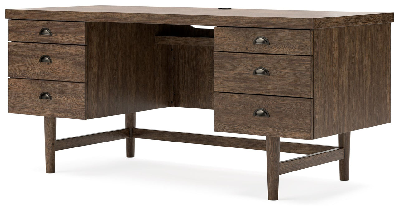 Austanny - Warm Brown - Home Office Desk - Tony's Home Furnishings