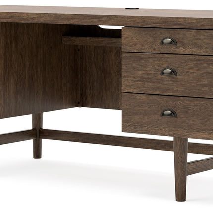 Austanny - Warm Brown - Home Office Desk Signature Design by Ashley® 