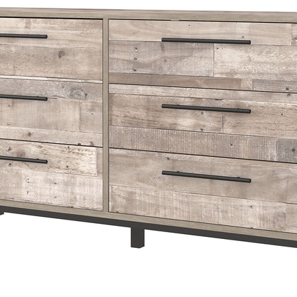 Neilsville - Whitewash - Six Drawer Dresser - Vinyl-Wrapped Signature Design by Ashley® 