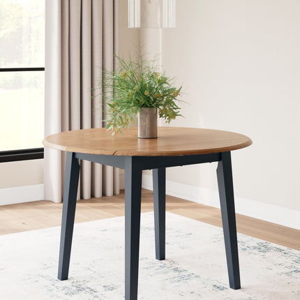 Gesthaven - Round Dining Room Drop Leaf Table Signature Design by Ashley® 