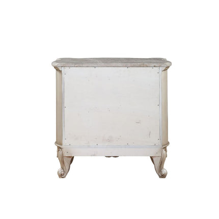 Gorsedd - Nightstand - Marble & Antique White ACME 