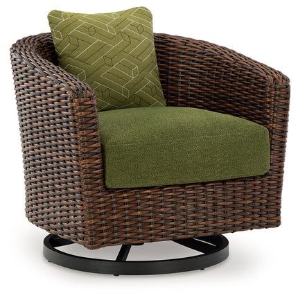 Horizon Hall - Brown / Green - Swivel Lounge With Cushion Signature Design by Ashley® 