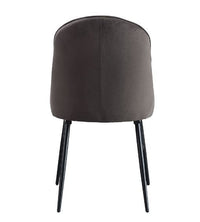 Abraham - Side Chair (Set of 2) - Gray Fabric & Black Finish ACME 