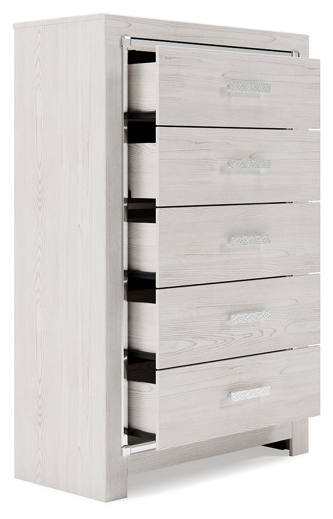 Altyra - White - Five Drawer Chest - Tony's Home Furnishings