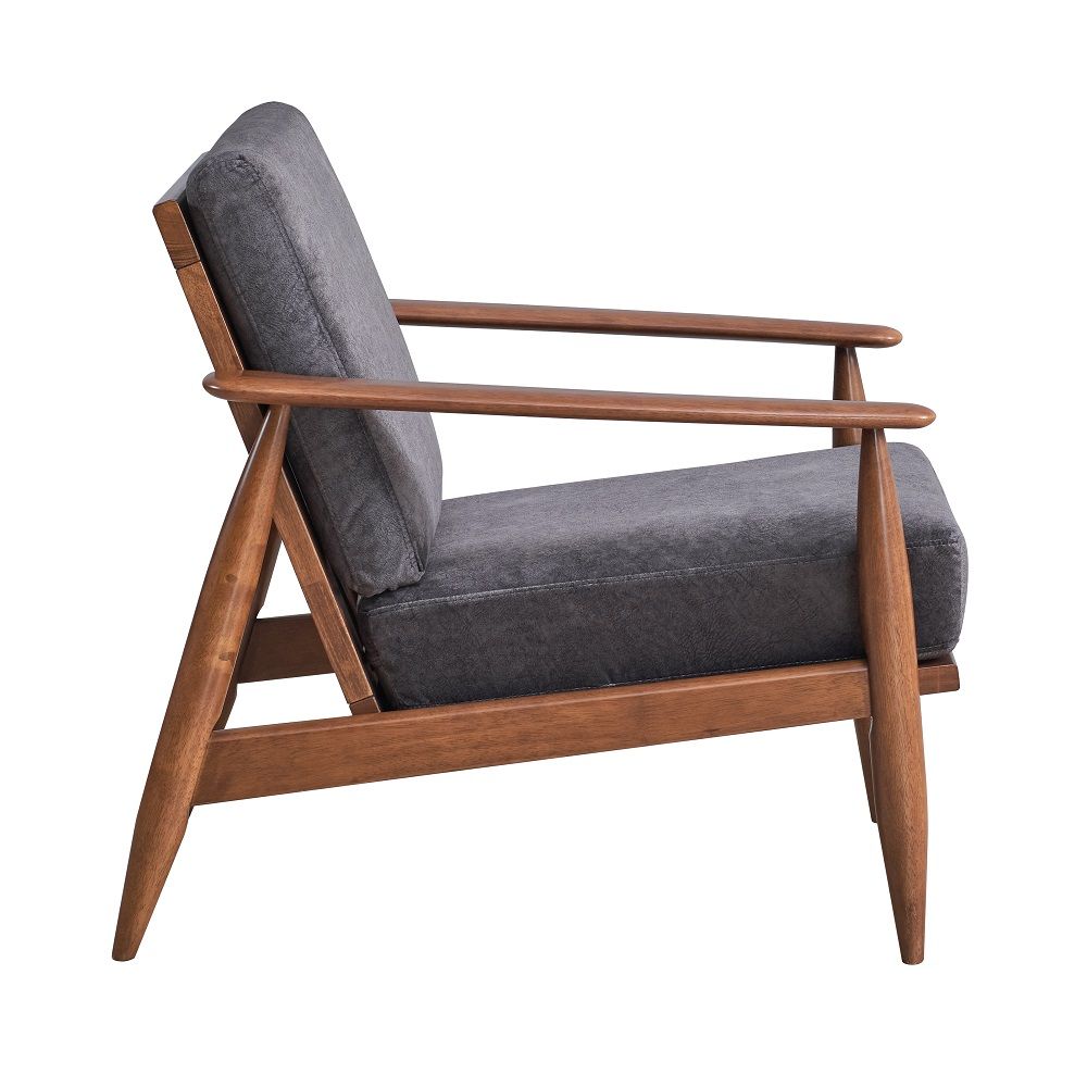 Alisa - Accent Chair - Charcoal & Brown ACME 