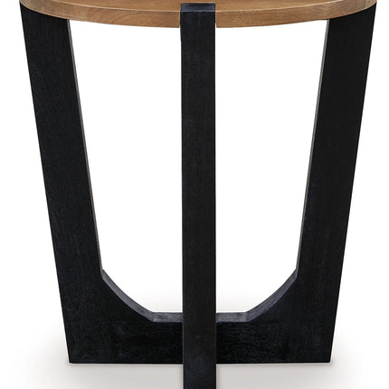 Hanneforth - Brown - Round End Table Signature Design by Ashley® 