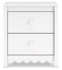 Hallityn - White - Two Drawer Night Stand