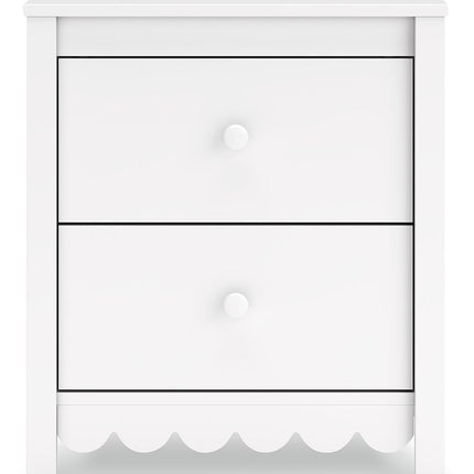 Hallityn - White - Two Drawer Night Stand Signature Design by Ashley® 