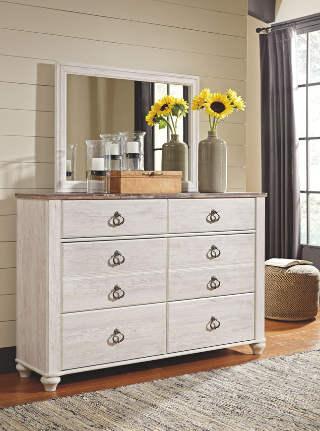 Willowton - Dresser, Mirror Ashley Furniture 