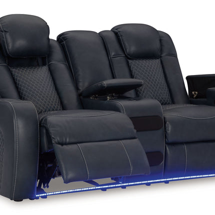 Fyne-dyme - Power Reclining Loveseat With Console/Adj Hdrst Signature Design by Ashley® 