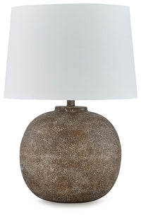 Thumbnail for Neavesboro - Antique Brown / White - Metal Table Lamp - Tony's Home Furnishings