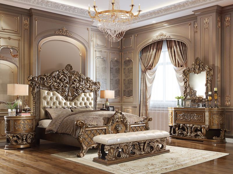 Constantine - Mirror - Brown & Gold Finish ACME 