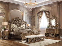 Constantine - Mirror - Brown & Gold Finish ACME 