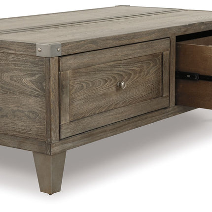 Chazney - Rustic Brown - Lift Top Cocktail Table Ashley Furniture 