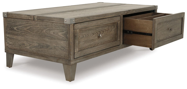 Chazney - Rustic Brown - Lift Top Cocktail Table Ashley Furniture 