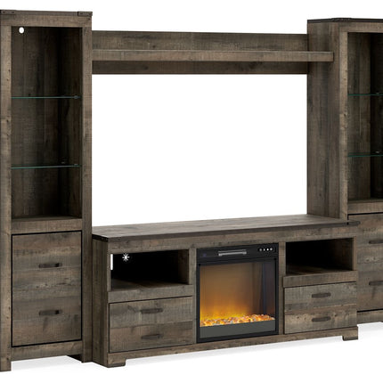 Trinell - 4-Piece Entertainment Center With TV Stand And Fireplace Insert Signature Design by Ashley® 