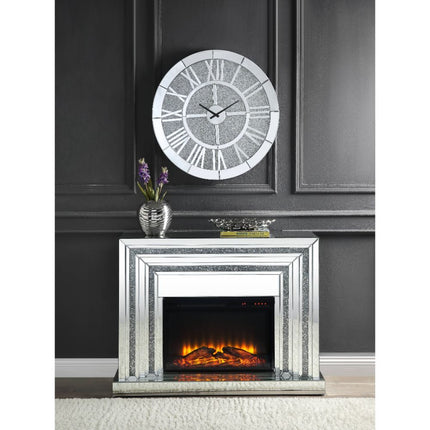 Noralie - Fireplace - Mirrored - Wood - 35" ACME 