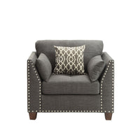 Laurissa - Chair - Light Charcoal Linen ACME 