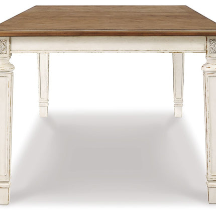 Realyn - Chipped White - Rectangular Dining Room Extension Table Ashley Furniture 