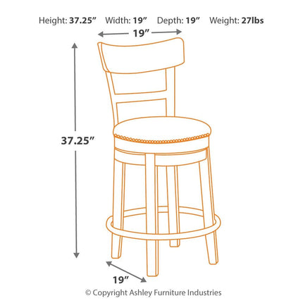 Pinnadel - Swivel Barstool Ashley Furniture 