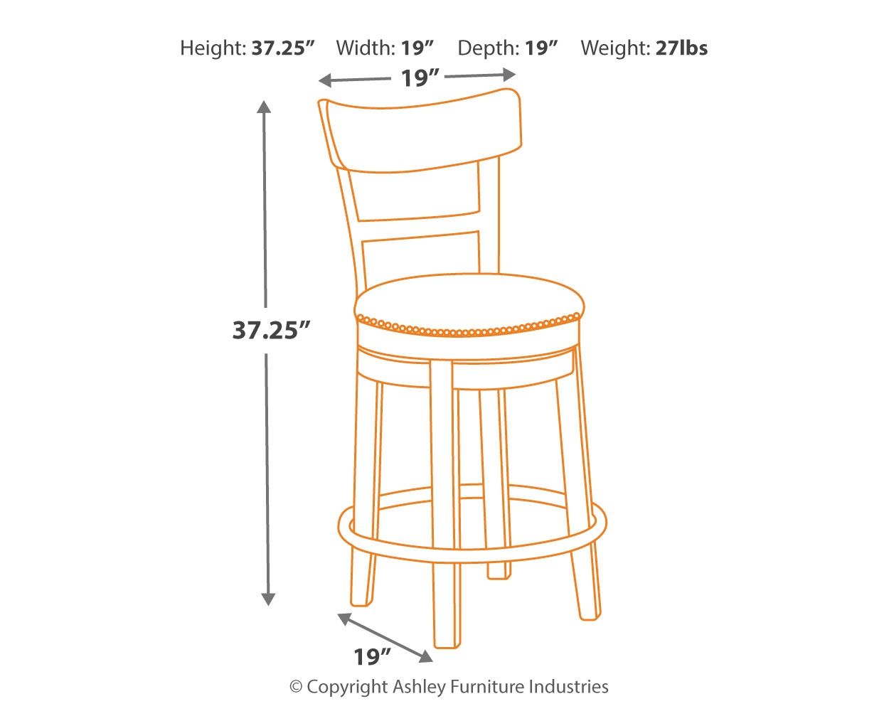 Pinnadel - Swivel Barstool Ashley Furniture 
