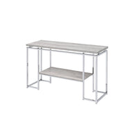 Chafik - Accent Table - Natural Oak & Chrome ACME 