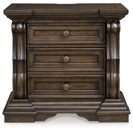 Maylee - Dark Brown - Three Drawer Night Stand Signature Design by Ashley® 