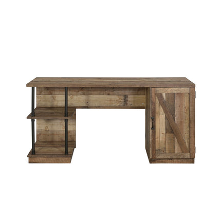 Canna - Writing Desk - Rustic Oak & Black Finish ACME 