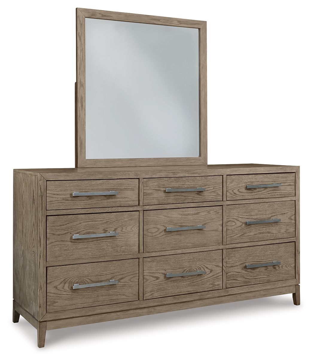 Chrestner - Gray - Dresser, Mirror - Tony's Home Furnishings