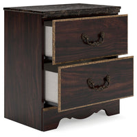 Glosmount - Two-tone - Two Drawer Night Stand Signature Design by Ashley® 