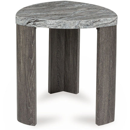 Surmour - Gray / Brown - Triangle End Table Signature Design by Ashley® 