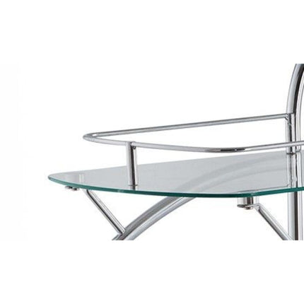 Badin - Serving Cart - Chrome & Clear Glass ACME 