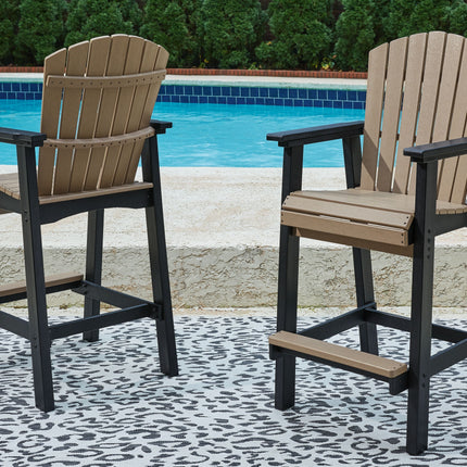 Fairen Trail - Black / Driftwood - Tall Barstool (Set of 2) Signature Design by Ashley® 