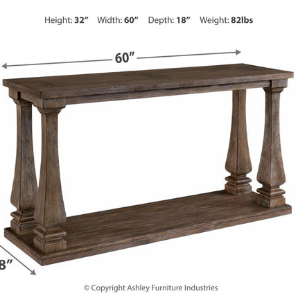 Johnelle - Gray - Sofa Table Signature Design by Ashley® 