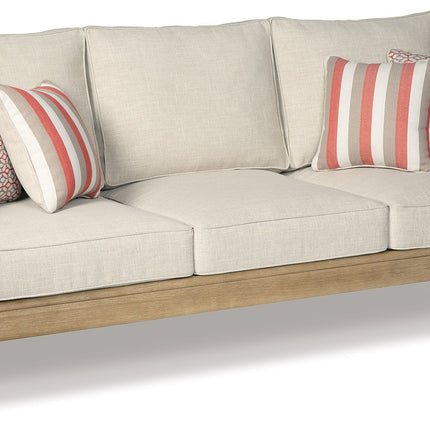 Clare - Beige - Sofa With Cushion Ashley Furniture 