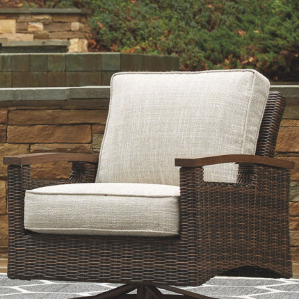 Paradise - Medium Brown - Swivel Lounge Chair (Set of 2) Ashley Furniture 