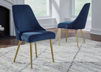 Thumbnail for Wynora - Blue - Dining Uph Side Chair (Set of 2) - Tony's Home Furnishings