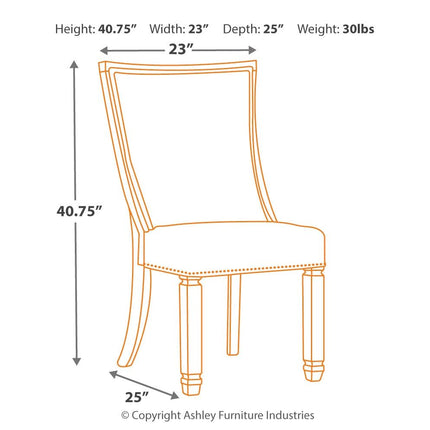 Bolanburg - Brown / Beige - Dining Uph Side Chair (Set of 2) - Lattice Back Signature Design by Ashley® 